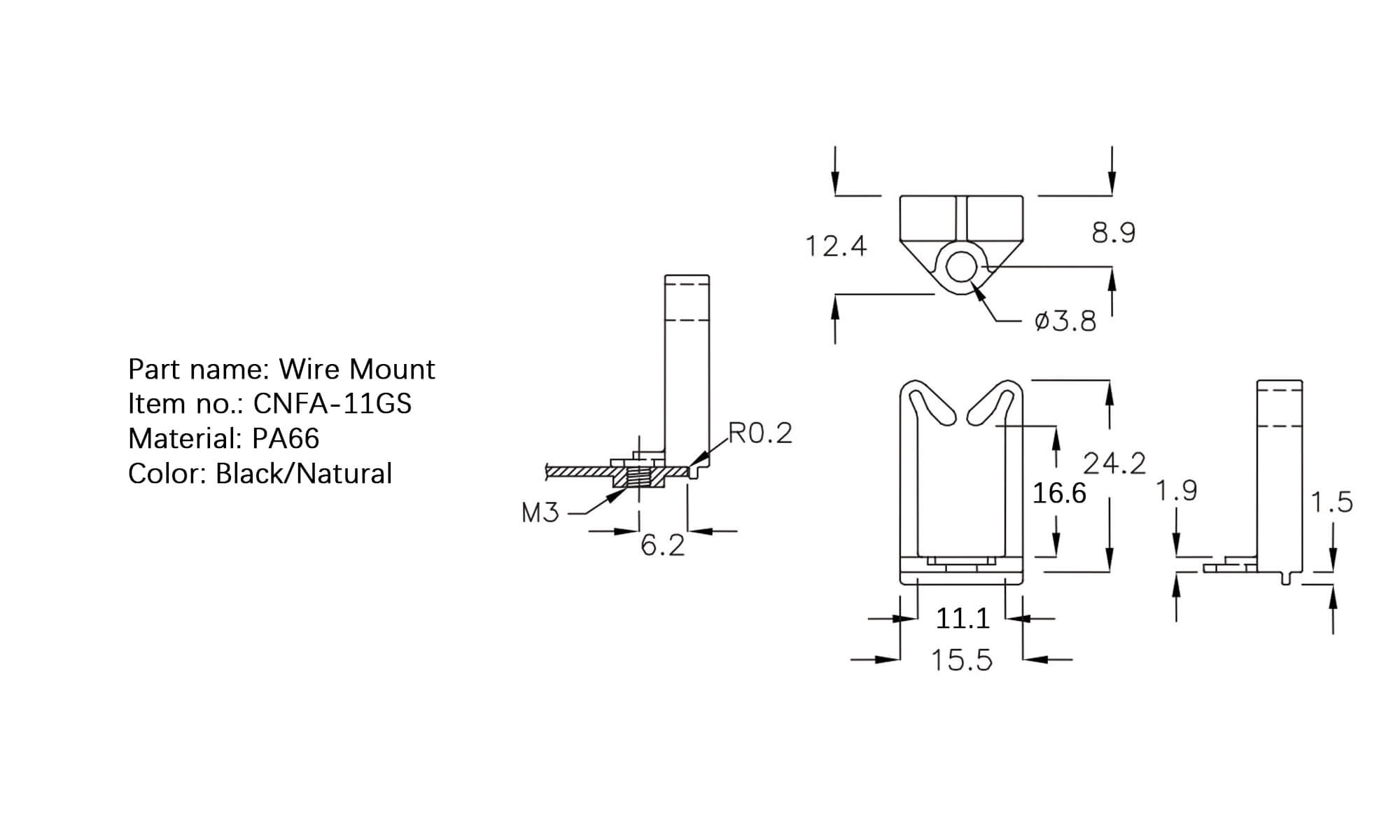 Plastic Wire Mount CNFA-11GS